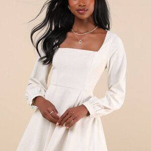 Lulus Daily Affection Beige Corduroy Mini Dress With Pockets - Size M